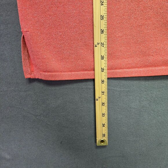 Bob Mackie Wearable Art Rose Embroidered Pink Shimmer 2X Blouse With 3/4 Sleeves - Picture 9 of 10